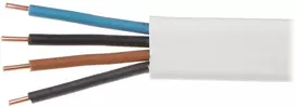 ELEKTROKABEL YDYp 4x1.5mm2 Plokščias Montavimo Kabelis 100m Baltas