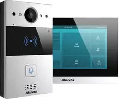 Akuvox C313W-2/R20A-2 2-Wire IP Video Intercom Kit su 7 colių lietimui jautriu monitoriumi ir RFID durų stotele