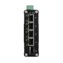 BCS-ISP04G-1SFP Pramoninis 4 prievadų Gigabit PoE+ jungiklis su 1 SFP lizdu, nevaldomas, DIN bėgelis, IP30