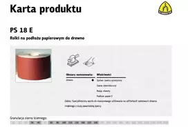 Klingspor PS 18 E šlifavimo ritinys 150mm x 50m P80 aliuminio oksidas, E-paper pagrindas