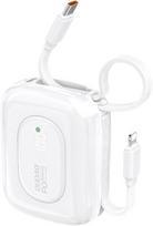 Atsarginis maitinimo šaltinis ("Power Bank") Powerbank Dudao K32 10000 Mah su integruotu Usb-c/lightning laidu - baltas