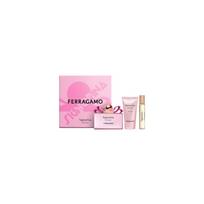 Salvatore Ferragamo Signorina Romantica Gift Set - rinkinys - EDP 100 ml, kūno losjonas 50 ml ir mini EDP 15 ml
