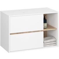 Vonios spintelė Akord VAMI W90 pakabinama 90 cm balta / ąžuolas sonoma