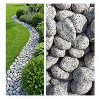 Granitinis akmuo „Dalmatinas“ pilkas dekoratyvinis akmuo 4–6 cm sodui 1 kg