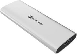 Natec External SSD enclosure RHINO M.2 NVME USB-C 3.2 arctic silver