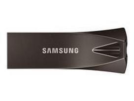 SAMSUNG BAR Plus USB flash drive Type-A 128GB 400MB/s read 110MB/s write resistant USB 3.1 Titan Gray with key ring