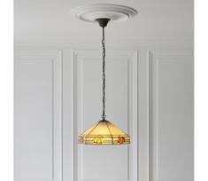 Endon 111989 - Liustra ant grandinės Tiffany NEVADA 3xE27/10W/230V skersmuo 40 cm