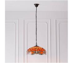 Endon 64081 - Pakabinamas sietynas su grandine Tiffany DRAGONFLY 3xE27/60W/230V skersmuo 41 cm