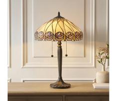 Endon 112184 - Stalinis Tiffany šviestuvas HUTCHINSON 2xE27/10W/230V skersmuo 40 cm