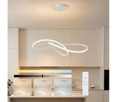 Brilagi - reguliuojamas LED pakabinamas šviestuvas ant trosų INFINITY LED/80W/230V 80x80 cm baltas + nuotolinis pultelis
