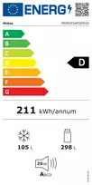 Midea MDRE554FGD01D Įmontuojamas Kombinuotas Šaldytuvas, No Frost, 403 L, Baltas, Energijos Klasė D