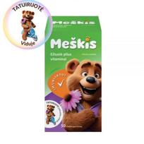MEŠKIS maisto papildas EŽIUOLĖ PLIUS VITAMINAI, 50 guminukų