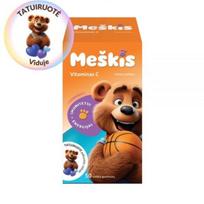 MEŠKIS maisto papildas VITAMINAS C, 50 guminukų