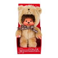MONCHHICHI  Pliušinė beždžionėlė su meškučio kostiumu, 20 cm