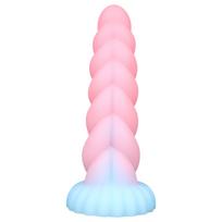 OgazR - šviečiantis vienaragio dildo - 22 cm - vaivorykštinis