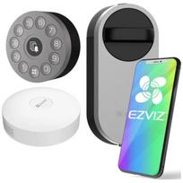 Ezviz DL01S CS-DL01S/DL01CP/A3 3in1 Rinkinys Išmanioji Spyna Vidaus ir Lauko Durims su Durų Skambučiu ir Šliuzu Sidabrinė