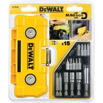 Dewalt smūginis atsuktuvų antgalių rinkinys DT7918-QZ, 15 vnt., 25mm ir 50mm antgaliai, 7mm, 8mm, 10mm veržliarakčiai