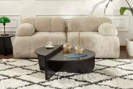 Kavos staliukas, Hanah Home, Orion, medinis Juoda, 90 x 30 x 60