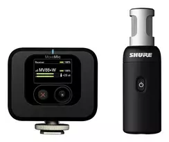 Shure MV88+W-KIT-Z6 – Belaidis stereo mikrofonas su kamerai pritvirtintu imtuvu