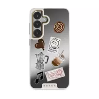 Oat Milk Please - Samsung Galaxy S25 Case, Elite Mirror Light (Magnetic) / Gold