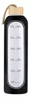 KiCA „Hydro Glass“ stiklinis butelis, 1000 ml – juodas