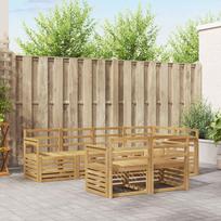 Lauko sofos komplektas 7 pcs Balta 247 x 128,5 x 73 cm