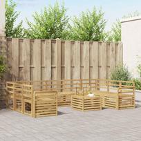 Lauko sofos komplektas 10 pcs Balta 59 x 59 x 37 cm