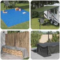 Tent su kilpom Šviesiai pilka 8 x 12 m 180 gsm PE