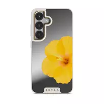 Hibiscus - Samsung Galaxy S25 Case, Elite Mirror Light (Magnetic) / Gold
