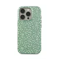 Lush Meadows - Floral iPhone 16 Pro Case, Elite Mirror Light (MagSafe) / Gold