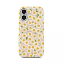Pure Bliss - Daisy iPhone 16 Case, Elite Mirror Light (MagSafe) / Gold