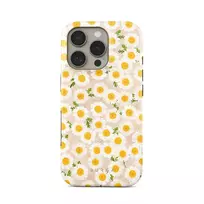 Pure Bliss - Daisy iPhone 16 Pro Max Case, Elite Mirror Light (MagSafe) / Gold