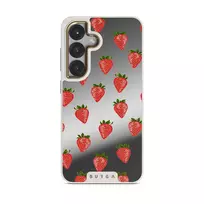 Strawberry Girl - Samsung Galaxy S25 Case, Elite Mirror Light (Magnetic) / Gold