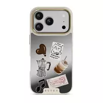 Oat Milk Please - iPhone 17 Pro Case, Elite Mirror Light (MagSafe) / Gold