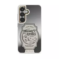 Moonlit Lovers - Samsung Galaxy S25 Case, Elite Mirror Light (Magnetic) / Gold