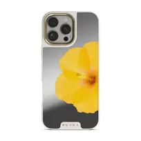 Hibiscus - iPhone 16 Pro Max Case, Elite Mirror Light (MagSafe) / Gold