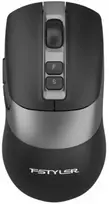 Pele „A4Tech A4tech FB50C Plus FStyler“, belaidė biuro pelė, BT + 2,4 GHz, juoda