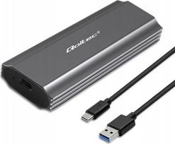 Kieszeń Qoltec /kieszeń Qoltec NV2271 na dysk M.2 SSD | SATA | NVMe | USB-C | 2TB | 52271 | 5901878522715