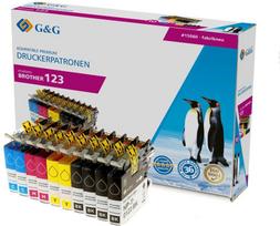 Tusz G&G Patrone Brother LC-123 XL- zestaw 10 4x Black, 2x Cyjan, Magenta, Yellow | 15060 | 6941784789689