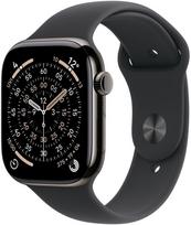 Apple Watch Series 11 GPS + Cellular LTE 42mm Slate Titanium Case with Black Sport Band - M/L | MF8T4WF/A | 195950630077