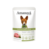 Amanova Adult Luscious konservai su ėriena ir Iberijos kiauliena suaugusiems šunims, 100 g