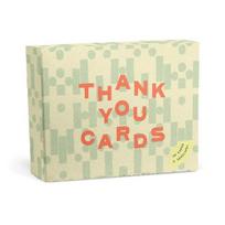Mosaic Mint Thank-You Boxed-Cards Set: 10 abstract-patterned cards & envelopes for showing your appreciation