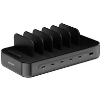 4smarts Team travel charger | 100W | USB-C, USB-A | with cable set included | black
