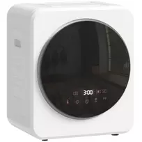 Ištraukiamojo vėdinimo džiovyklė, 4 kg priekiu pakraunama drabužių džiovyklė su nerūdijančio plieno būgnu, 800 W, kompaktiška, statoma atskirai, balta