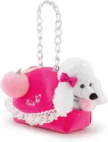 Trudi Pliušinis žaislas - pudelis rožiniame rankinuke, 16 cm