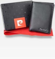 Vyriška odinė piniginė Pierre Cardin Tilak58 326 su RFID apsauga, juodos spalvos