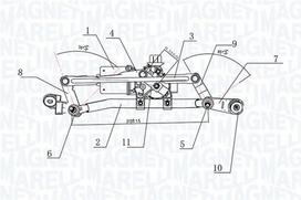 Langų valytuvų sistema MAGNETI MARELLI 064377500010
