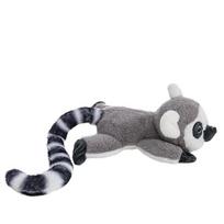 Cute Lemur Plush Toy Pendant Realistic Stuffed Animal Keychain For Backpack Bag Charm Souvenir Gift lying position 22cm, sitting position 15cm