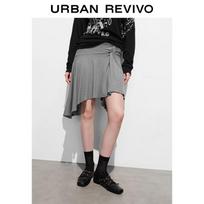 UR Women's Asymmetric Pleated Midi Skirt M viržių pilka spalva