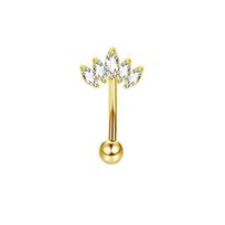 1Pc 16G Curved Barbell Piercing Jewelry for Eyebrow Lip Daith Tragus Helix Rook Cartilage Earring 16G-1.2mm-6mm